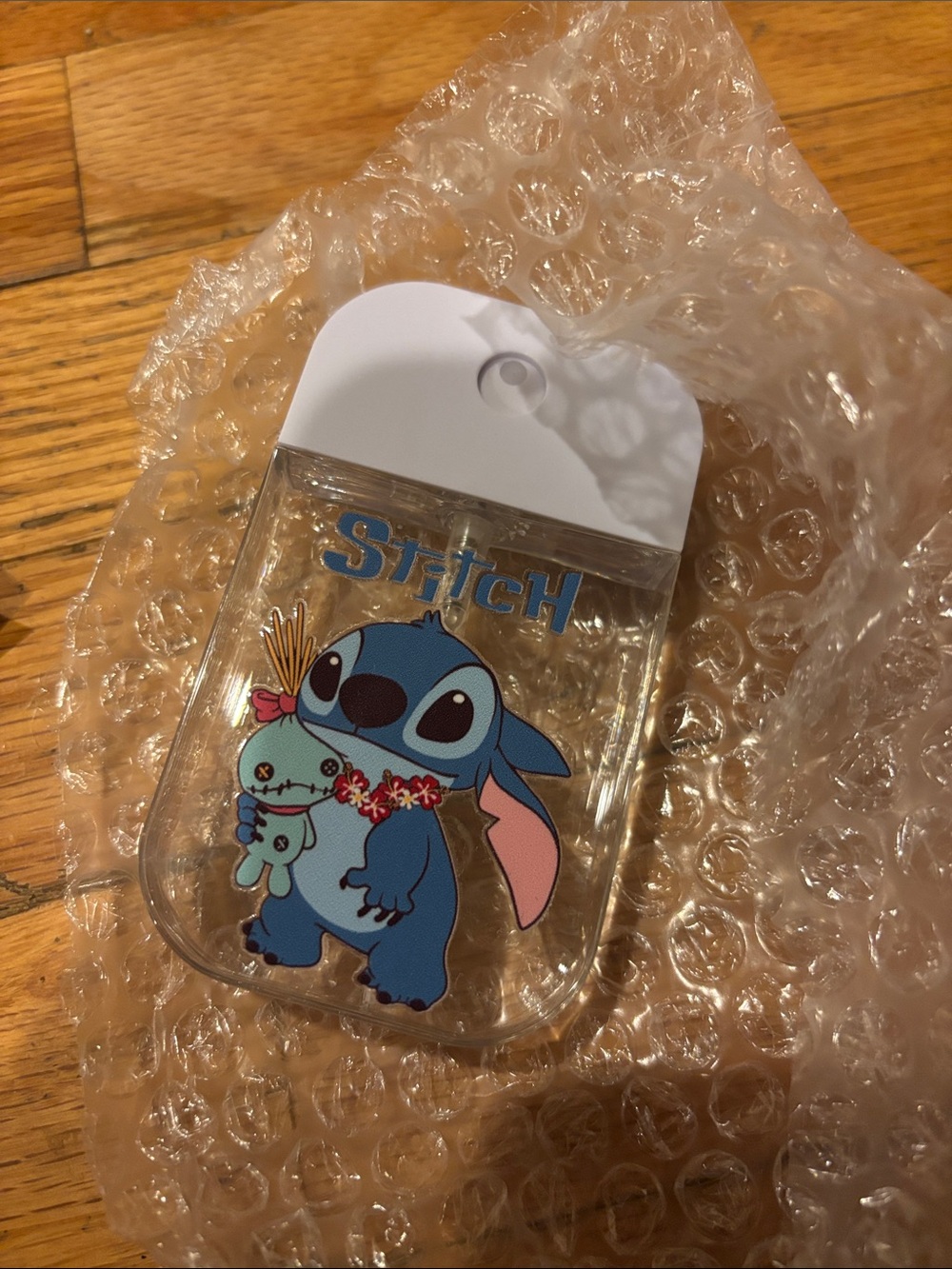 Stitch Clear Hand Sanitizer Holder with Cute Blue Stitch Graphic-New